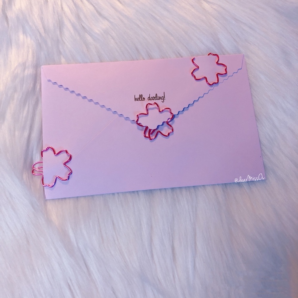 Sakura Cherry Blossom Pink Paper Clips (Set of 5)